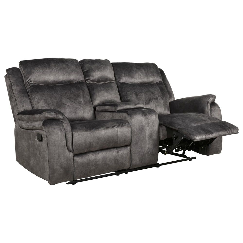 New Heritage Design Park City Manual Reclining Loveseat in Slate, , large
