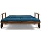 Hearth and Haven Perla Outdoor Double Chaise Lounge with Cushion in Teak, , large