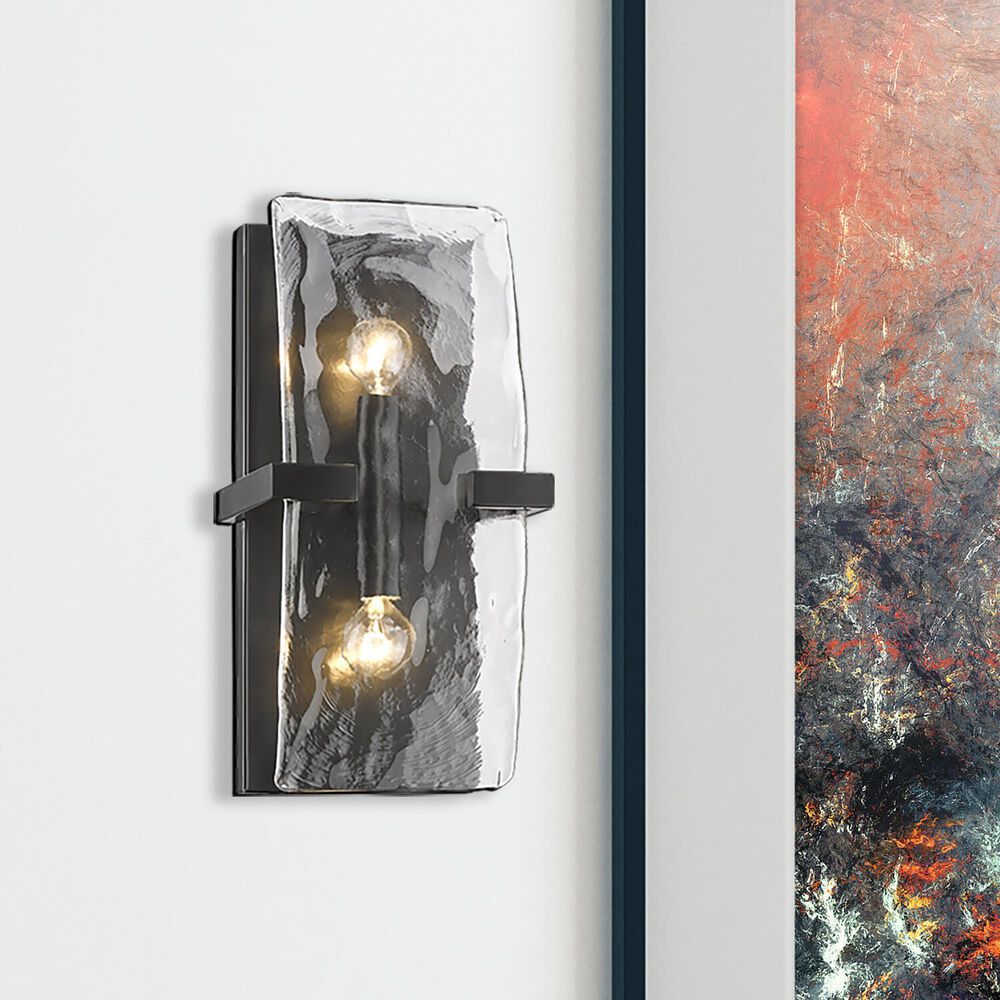 Golden Lighting Aenon 2-Light Wall Sconce in Matte Black, , large