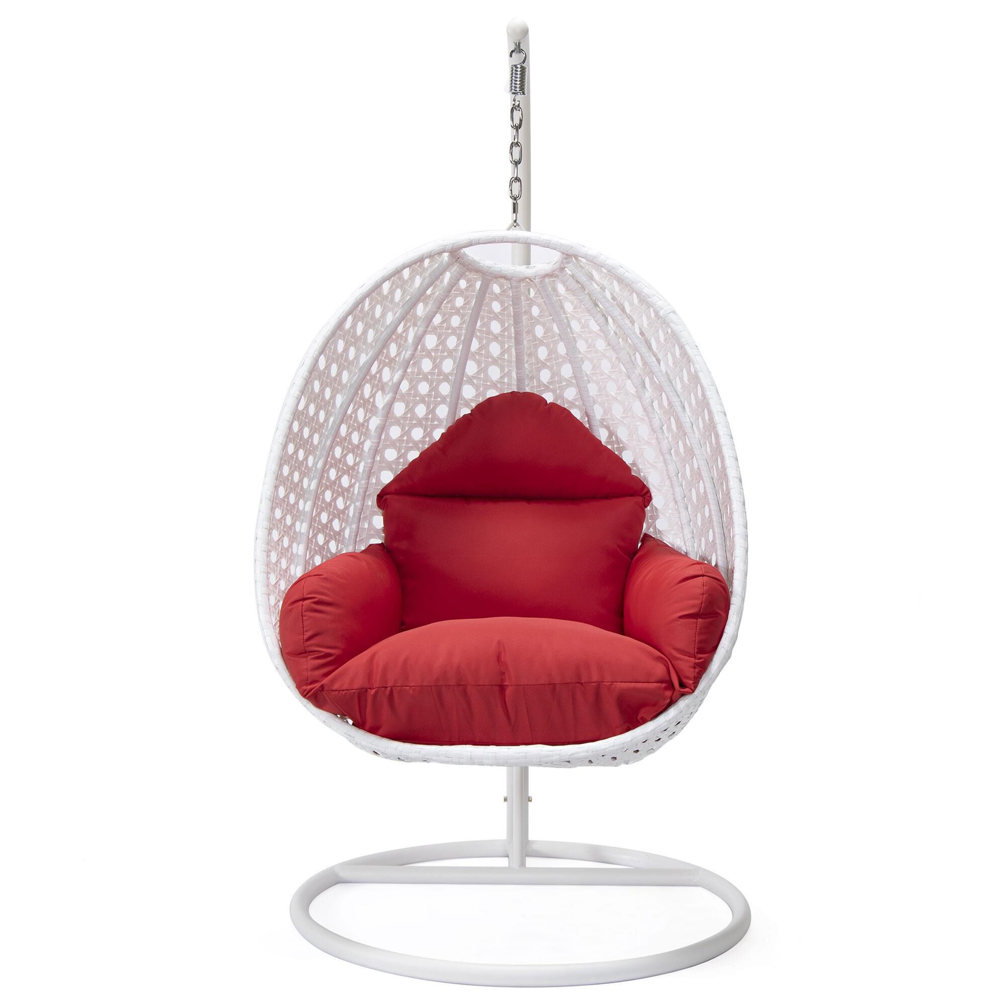 Red hanging egg chair deals