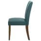 Coaster Cantley Side Chair with Teal Blue Cushion in Rich Brown, , large