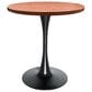 Leisuremod LeisureMod Bristol Dining table, Black Base with 27 Round Cognac Brown MDF top, , large