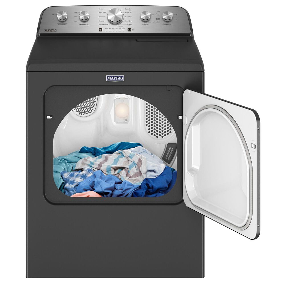 Maytag 7.0 Cu. Ft. Front Load Gas Dryer with Steam-Enhanced Cycles in Volcano Black, , large