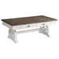 Hawthorne Furniture Drake Coffee Table in Rustic White and French Oak, , large