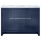 Lexora Home Lafarre 48" Double Bathroom Vanity in Navy Blue with 2 cm White Cultured Marble Top and Rectangular Sinks, , large