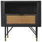 Blue River Saratoga 1-Drawer Nightstand in Black and Natural, , large