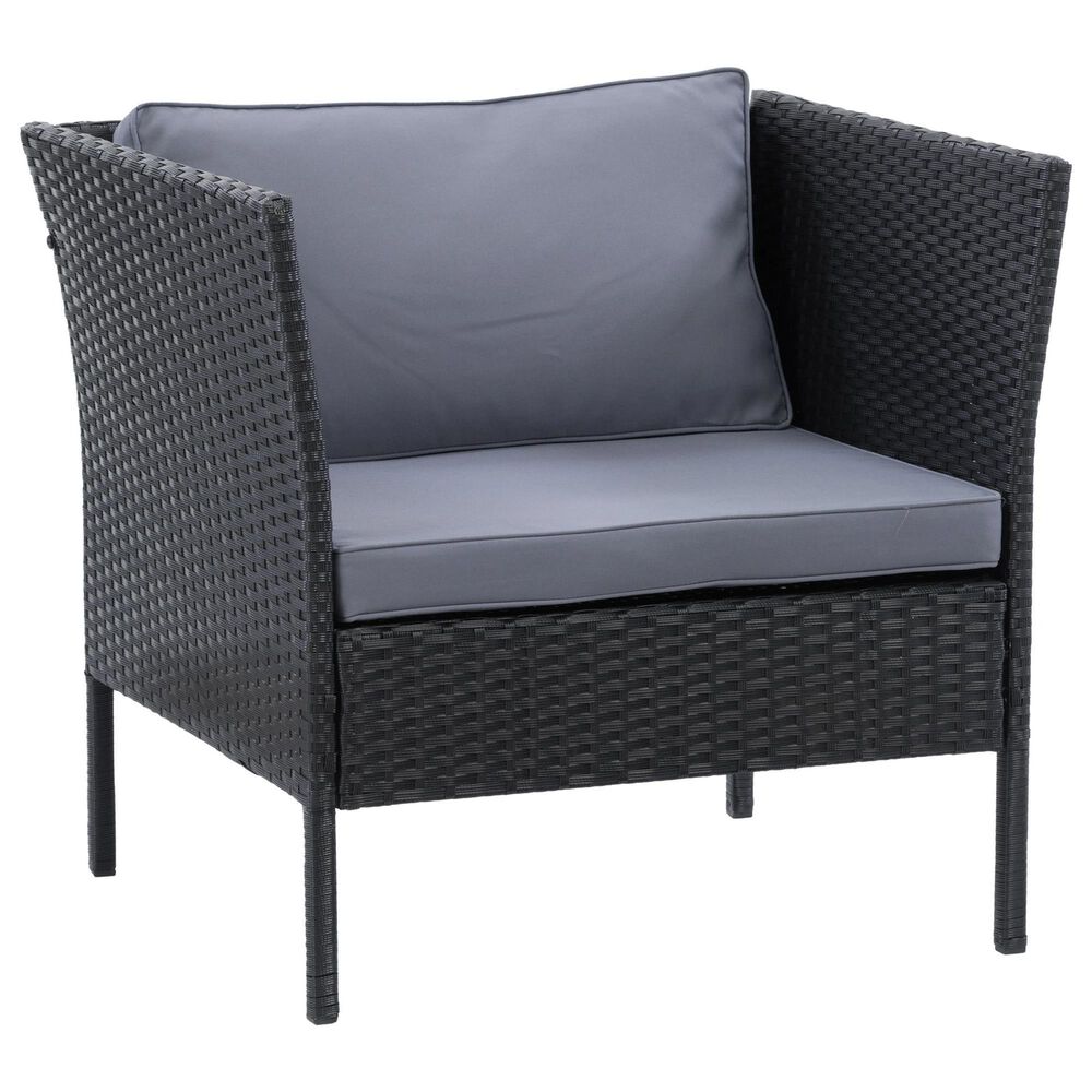 CorLiving Parksville 8-Piece Patio Sectional Set in Black/Gray, , large