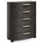 Bernhardt Geneve Queen Upholstered Wingback Bed with Dresser, Chest, and Two Nightstands in Robor, , large