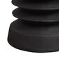 Hearth and Haven Outdoor Round Side Table with Coil-Inspired Pedestal Base in Black, , large