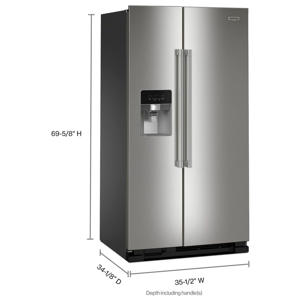 Maytag 25 Cu. Ft. Side by Side Refrigerator in Fingerprint Resistant Stainless Steel, , large