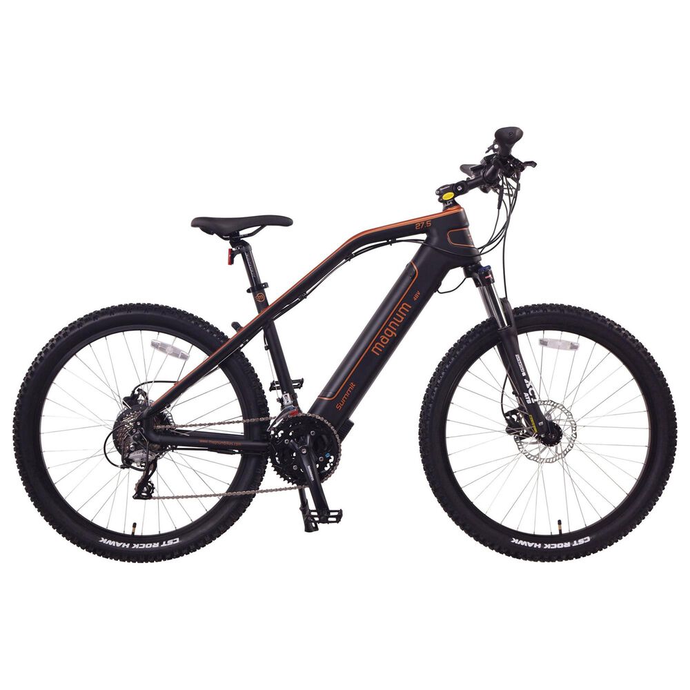 Magnum Summit Electric Mountain Bike in Black and Orange, , large