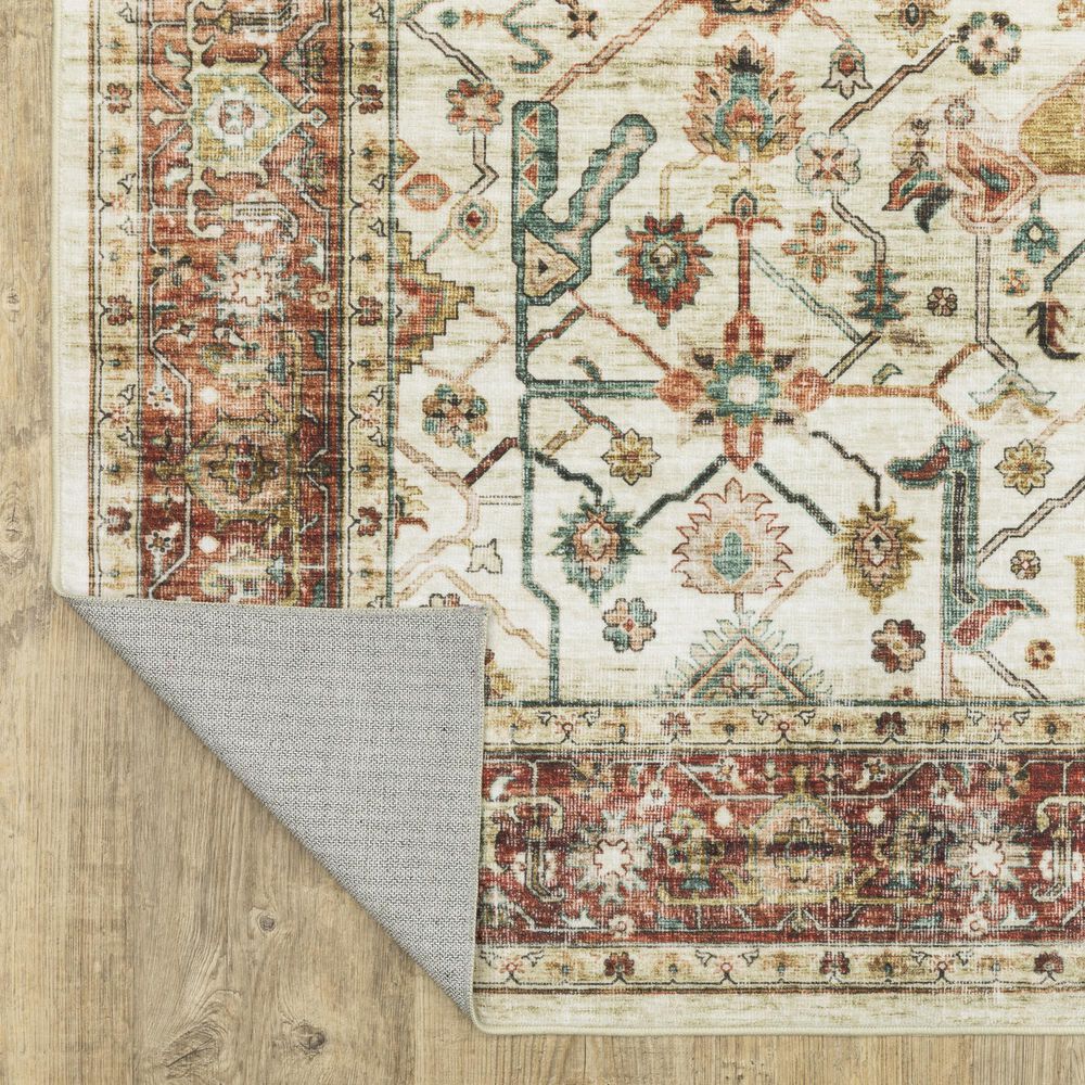 Oriental Weavers Sumter 2&#39; x 8&#39; Ivory and Red Runner, , large