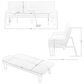HOMLUX 65" Futon Sleeper Sofa Bed with Adjustable Backrest and Cup Holders in Black, , large