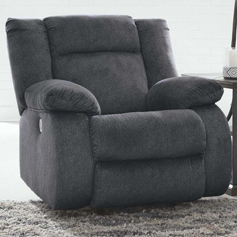 Ashley Burkner Power Rocker Recliner in Marine Velvet, , large