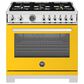Bertazzoni Professional 5.7 Cu. Ft. Freestanding Dual Fuel Range in Giallo, , large