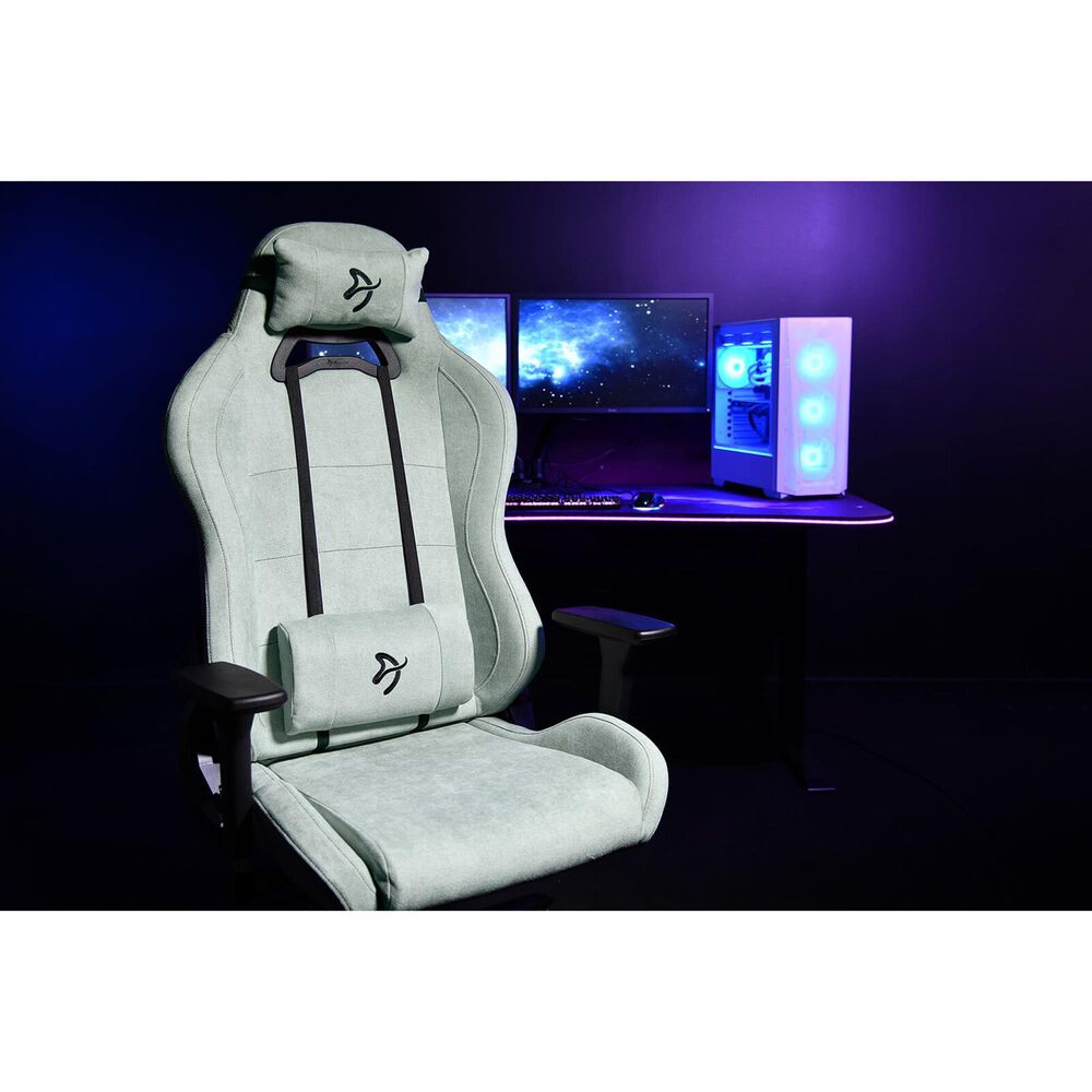 Arozzi Torretta 2023 Edition Soft Fabric Ergonomic Gaming Chair in Pearl Green, , large