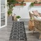 Nourison Horizon HOZ01 Black 2" x 6" Indoor/Outdoor Runner, , large