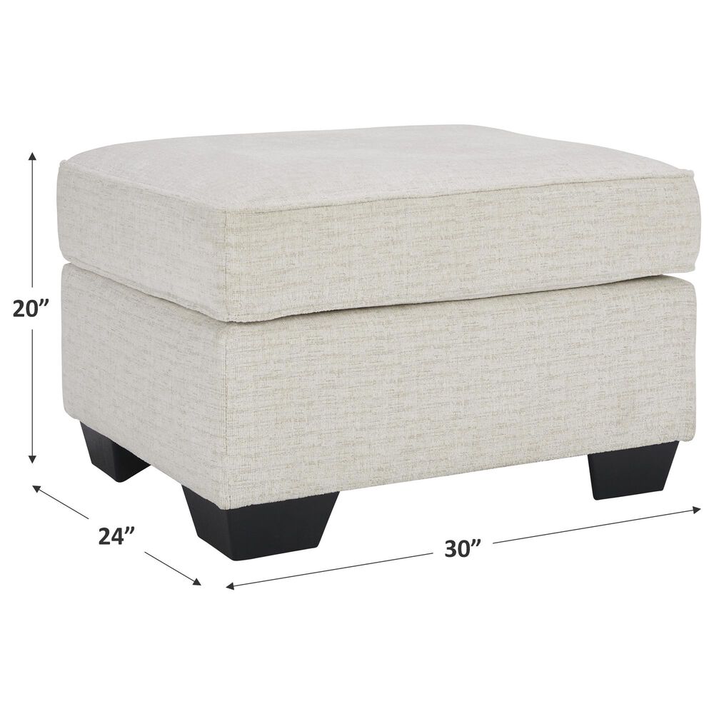 Ashley Cashton Ottoman in Snow, , large
