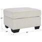 Ashley Cashton Ottoman in Snow, , large