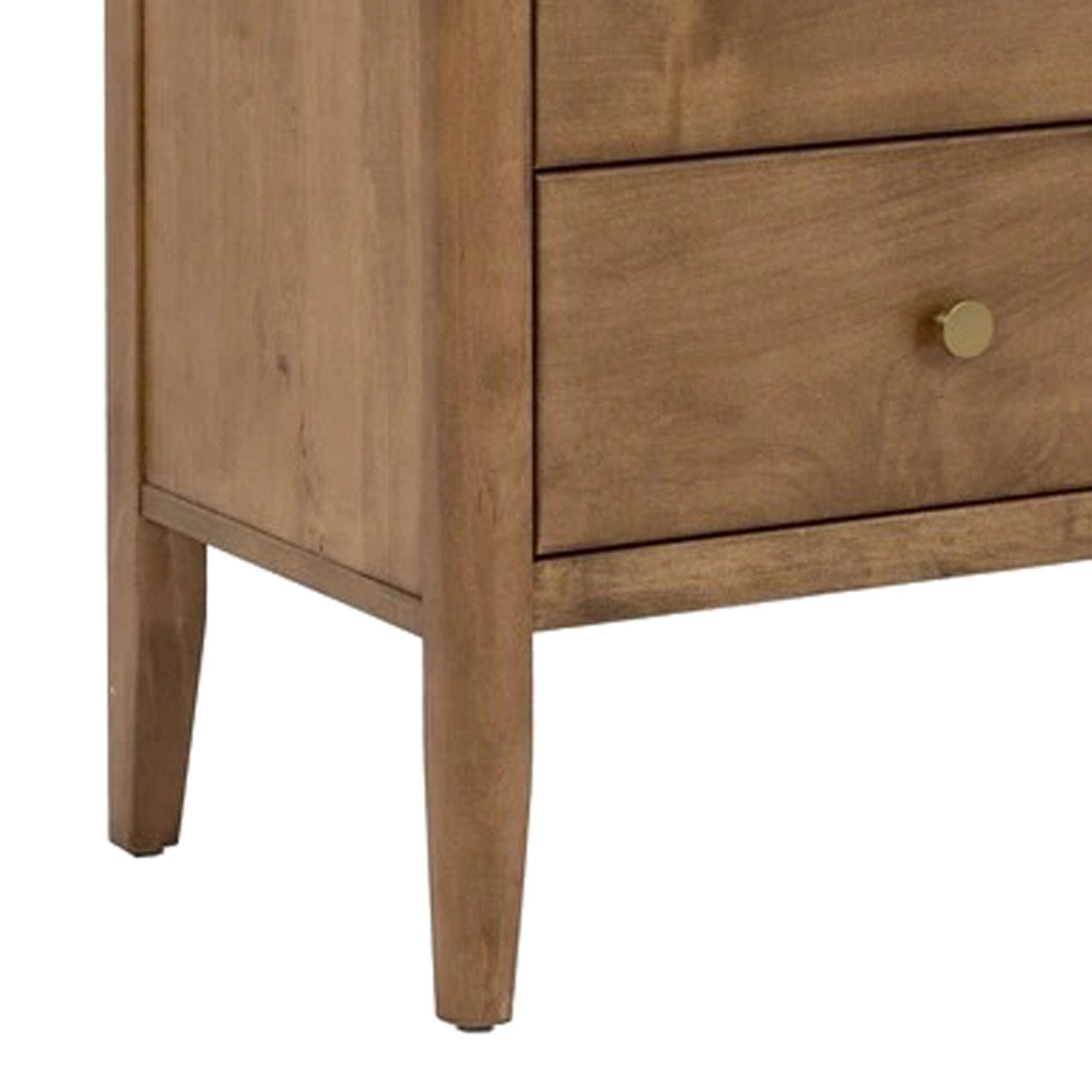 Archbold Furniture Warren 7-Drawer Dresser and Mirror in Harvest