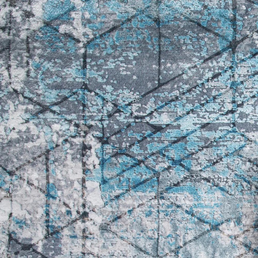 Kas Oriental Rugs Roxy Genesis 2&#39; x 7&#39; Blue and Grey Runner, , large