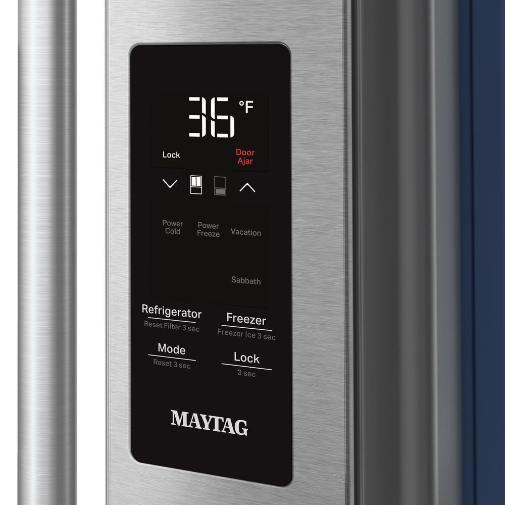 Maytag 31 Cu. Ft. French Door Bottom Mount Refrigerator in Fingerprint-Resistant Stainless, , large