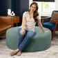 Jaxx Candler Round Ottoman in Green, , large