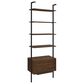 Coaster Owens 5-Shelf Storage Wall Bookcase in Walnut and Black, , large