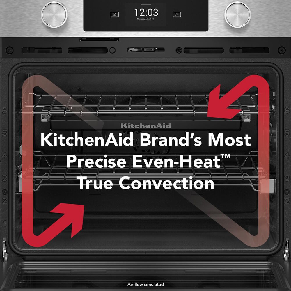 KitchenAid 10 Cu. Ft. Smart Electric Double Wall Oven with Intelligent Cooking Camera in PrintShield Stainless Steel, , large