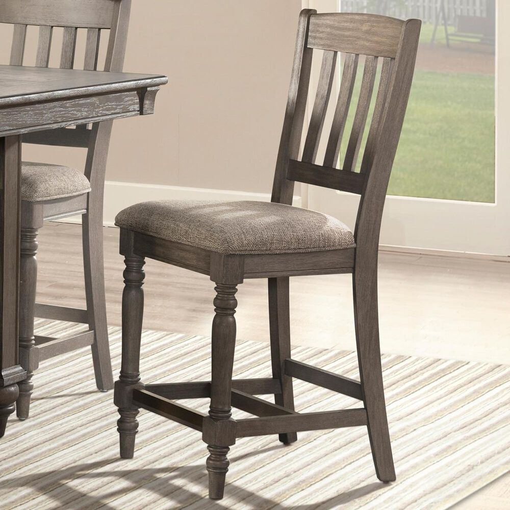Hawthorne Furniture Balboa Park Slat Back Counter Height Stool in Roasted Oak, , large