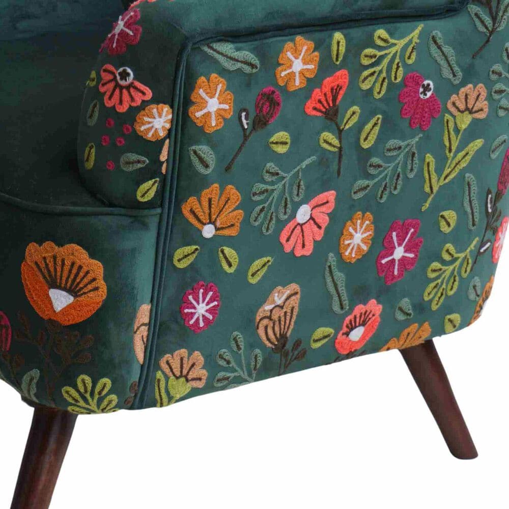L.R. Home Matilda Floral Accent Chair in Multicolor, , large