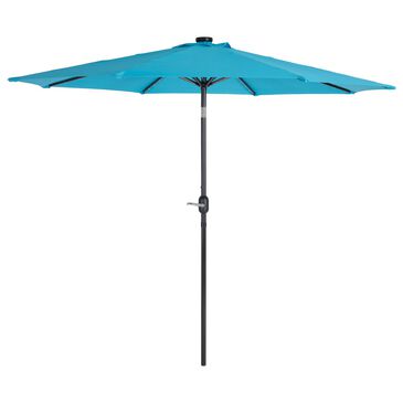 CorLiving 9" Sky Blue Tilt Umbrella with Lights without Base, , large