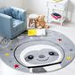 Safavieh Carousel CRK140 4" Round Grey and Ivory Kids  Area Rug, , large