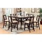 Furniture of America Joyner Counter Height Table in Dark Cherry and Ivory - Table Only, , large