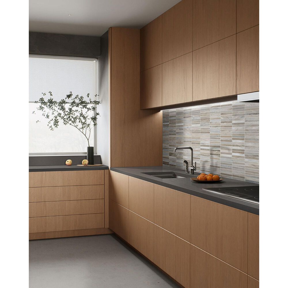 MS International Ravello 5/8" x 4" Rectangle on 12" x 12" Polished Marble Mosaic Sheet, , large