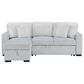 Global Furniture USA Stationary Sofa Sleeper with Reversible Chaise in Grey, , large
