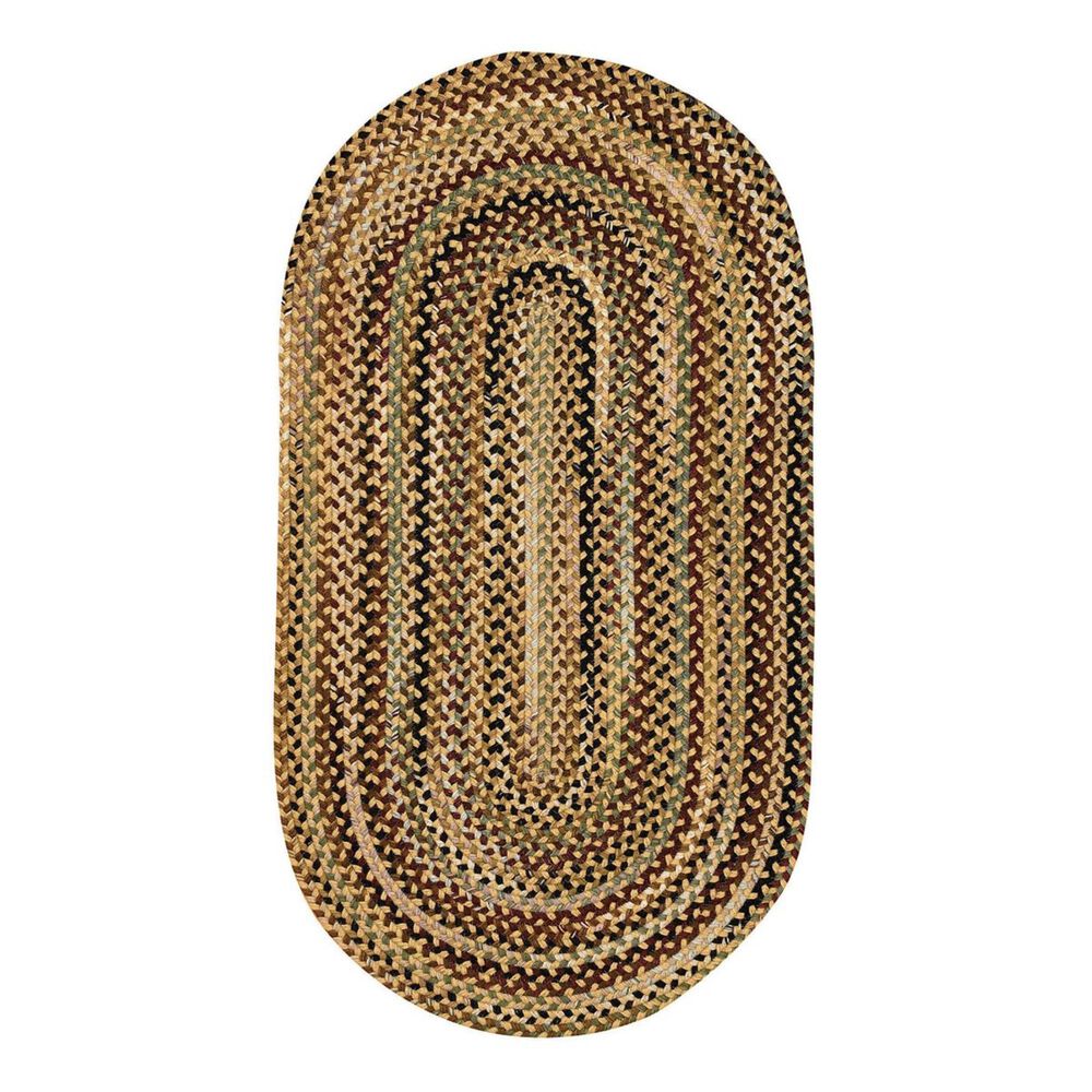 Capel Gramercy 0070-100 2" x 8" Oval Gold Runner, , large