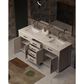 Lexora Home Abbey 72" Double Bathroom Vanity in White Oak with 2 cm White Carrara Marble Top and Rectangular Sinks, , large