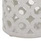Maple and Jade 8" Circles Decorative Indoor/Outdoor Decorative Candle Lantern in Polished White and Silver, , large