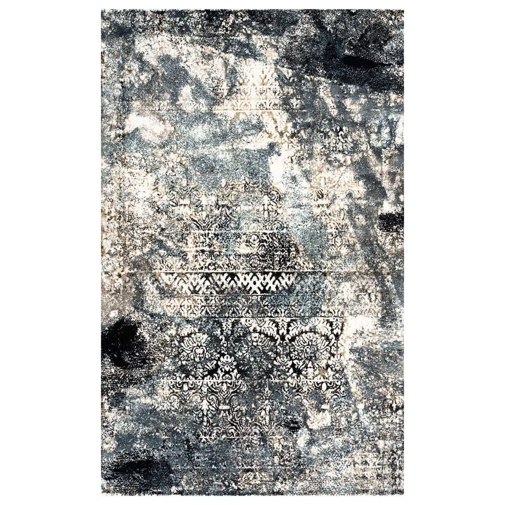 Art Carpet Titanium 5" x 7" Navy Blue Area Rug, , large