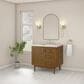 James Martin Laurent 36" Single Bathroom Vanity in Honey Oak with 3 cm Ethereal Noctis Silestone Top and Rectangular Sink, , large