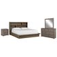 Riva Ridge Modern Loft 4 Piece Queen Platform Bedroom Set in Greystone, , large