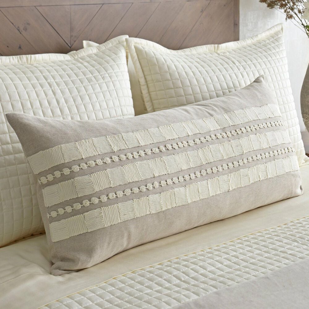 Ann Gish Echelon 16" x 36" Lumbar Throw Pillow in Natural, , large