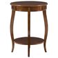 Linon Home Decor Rainbow Round Side Table in Hazelnut, , large