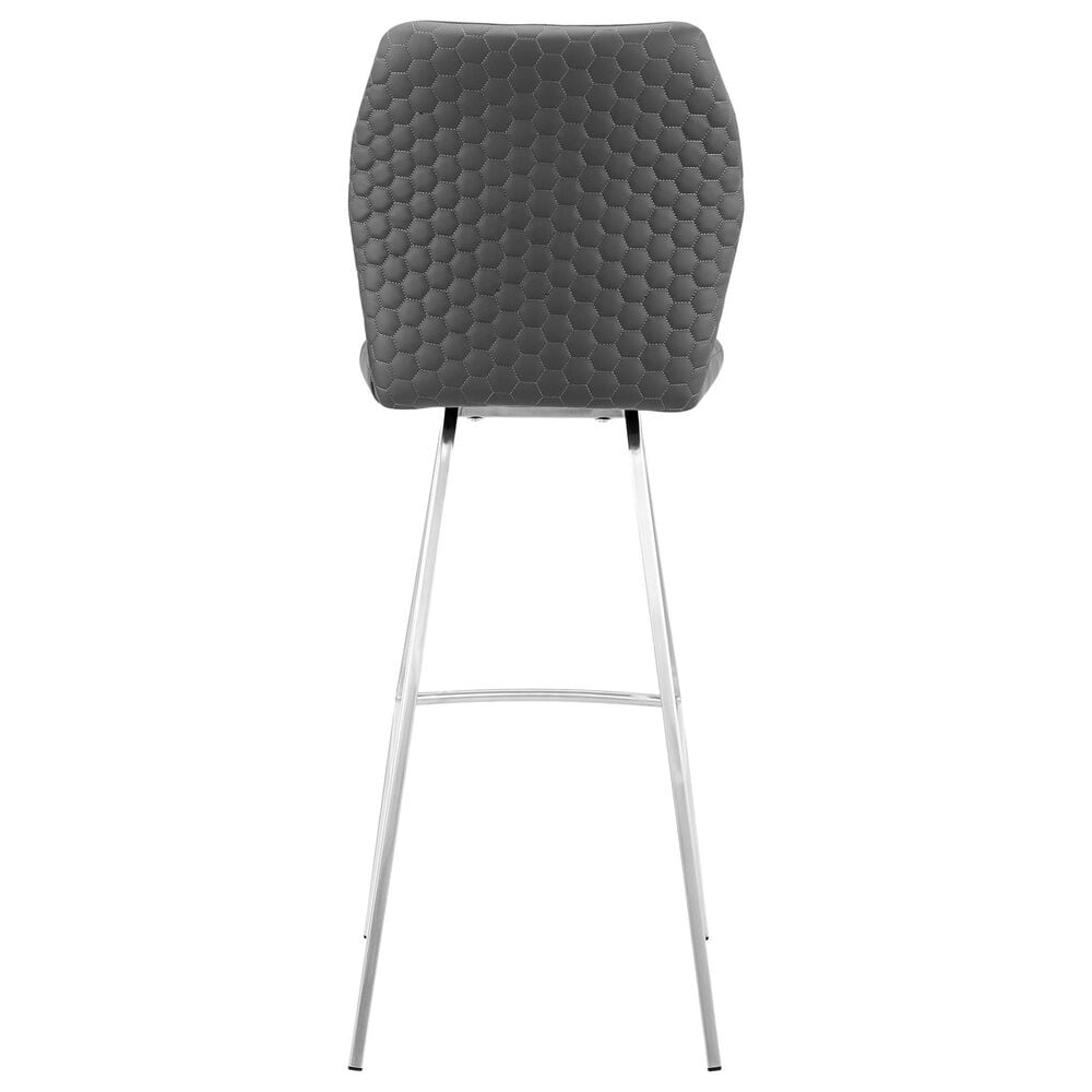 Blue River Tandy 30&quot; Barstool in Gray and Stainless Steel, , large