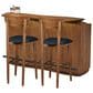 Howard Miller Thorin Counter Bar with 2-Barstool in Light Brown Finish and Black Faux Leather, , large