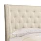 Bernhardt Maxime King Upholstered Wing Panel Bed in Cream, , large