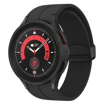 Samsung Galaxy Watch5 Pro Bluetooth Smartwatch 45mm in Black Titanium, , large