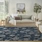 Nourison Garden Oasis GOA03 Navy 8" x 10" Indoor/Outdoor Area Rug, , large