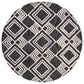 Safavieh Micro-Loop MLP154H 5" Round Charcoal and Ivory Area Rug, , large